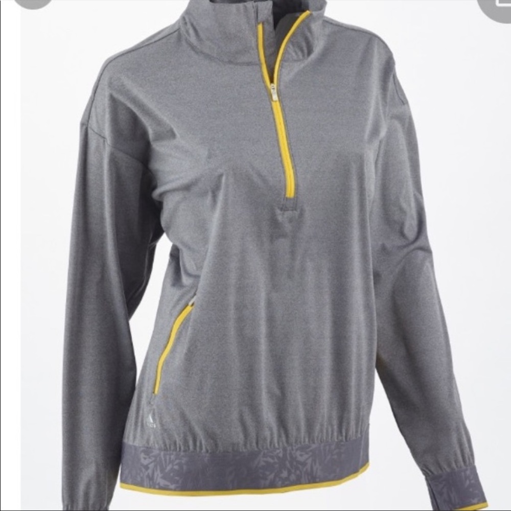 Adidas 1/4 zip pullover windbreaker size small.